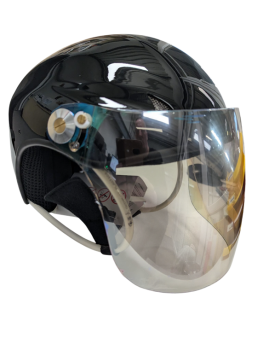 Helm schwarz mit Visier klar leicht getönt "S"